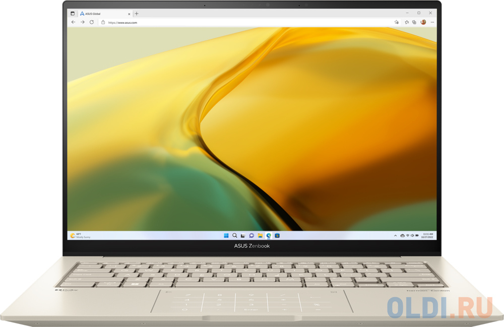 Ноутбук ASUS ZenBook 14X OLED UX3404VA-M3090X 90NB1086-M004Z0 14.5", размер 313.6х220.6х16.9 мм, цвет бежевый