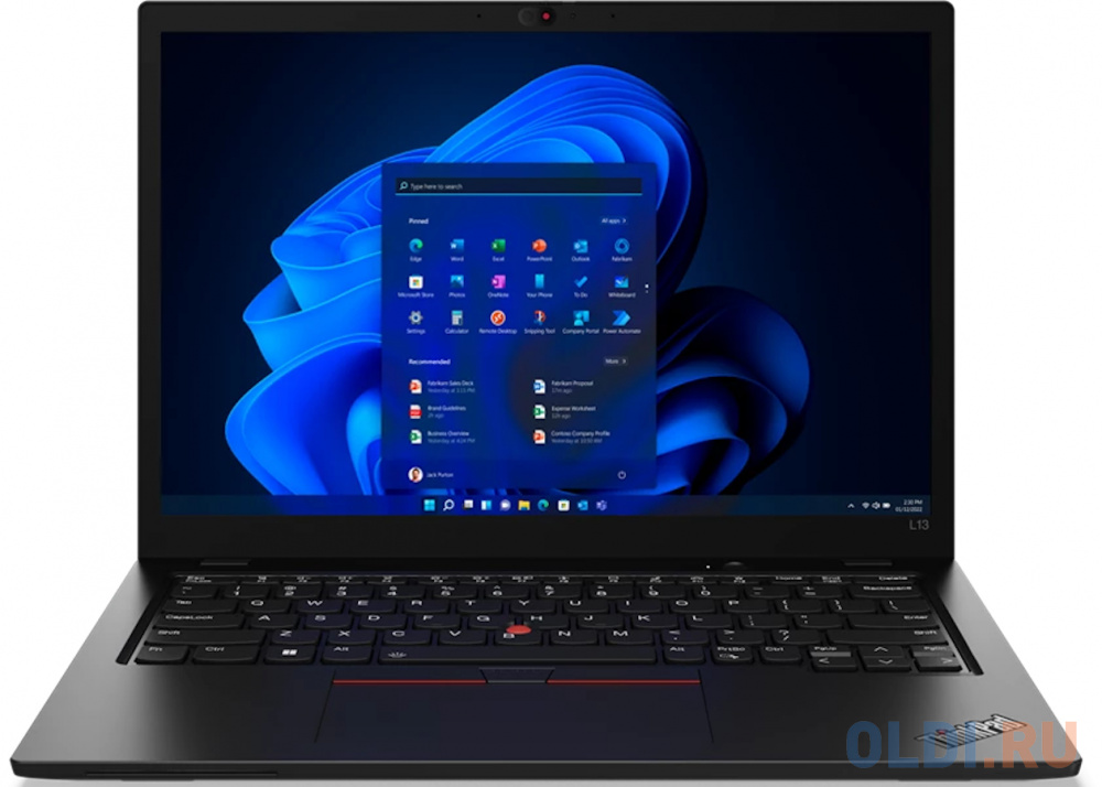 Ноутбук Lenovo ThinkPad L13 Gen 4 21FQA03LCD-N0001 13.3", размер 305 x 18 x 218 мм, цвет черный