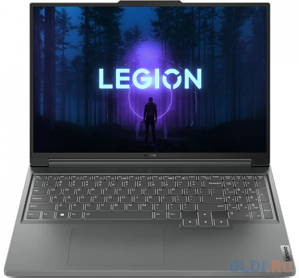 Ноутбук Lenovo Legion Slim 5 16IRH8 Core i7 13700H 16Gb SSD1Tb NVIDIA GeForce RTX4070 8Gb 16" IPS WQXGA (2560x1600) noOS grey WiFi BT Cam (82YA00