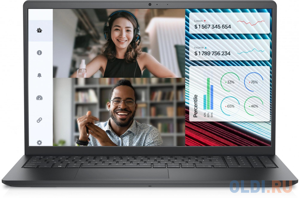 Ноутбук Dell Vostro 3520 Core i5 1235U 8Gb SSD512Gb Intel UHD Graphics 15.6