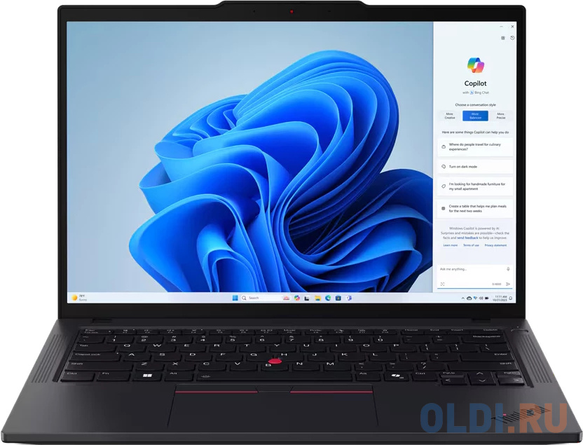 

Ноутбук LENOVO ThinkPad T14 Gen 5 / 14" WUXGA (1920x1200) IPS 400nits / Core Ultra5 135U / 16GB DDR5