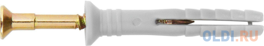 Дюбель-гвоздь полипропиленовый с потайным бортиком 6х60мм,200шт// Сибртех дюбель гвоздь усиленный lixie wsd3 0 2 6 32