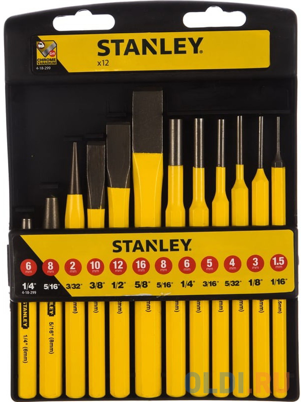 

Stanley Набор бородков и зубил слесарн. 12 шт 4-18-299