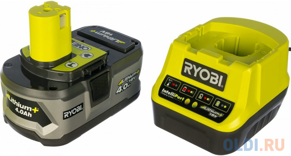 Набор аккумулятор и зарядное устройство ONE+ RC18120-140 для Ryobi Li-ion Подходит любому инструменту Ryobi 18В mw carrara gold gold зарядное устройство