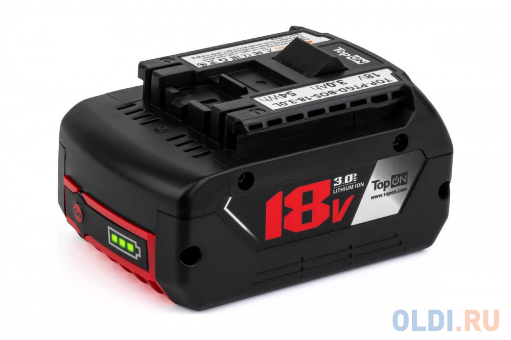 TopOn Аккумулятор для bosch 18v 3.0ah (li-ion) led pn: 2 607 336 170 TOP-PTGD-BOS-18-3.0L