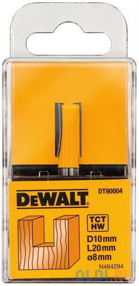 DeWalt Фреза Z2 HM 8мм, d10мм, раб20/общ52 мм фото