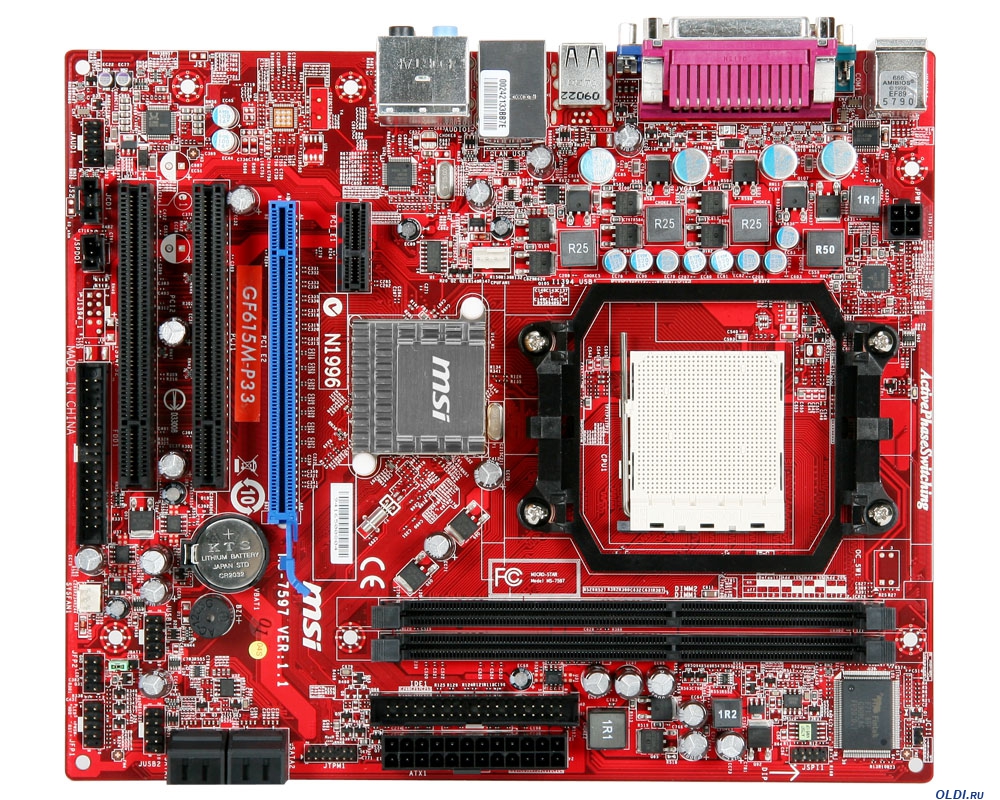 Подключение материнской платы msi gf615m p33