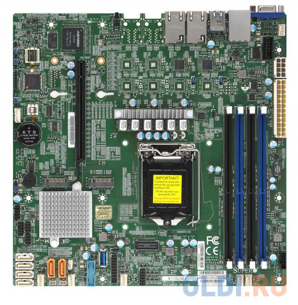 

Материнская плата Supermicro MBD-X11SCM-F-O Socket 1151 v2 Intel C246 4xDDR4 1xPCI-E 16x 6 mATX Retail