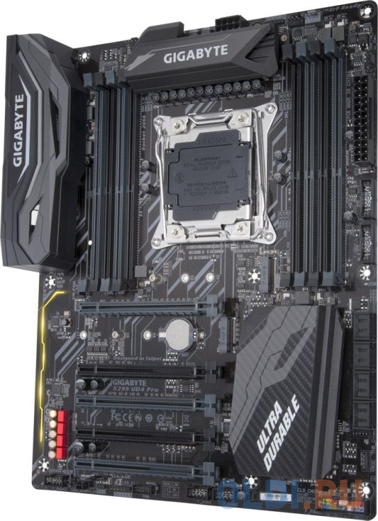 Материнская плата GIGABYTE X299 UD4 PRO <S2066, X299, 8*DDR4 DIMM, 5xPCI-Ex16, SATA III+RAID, M.2, GB Lan, USB3.1, ATX, Retail фото