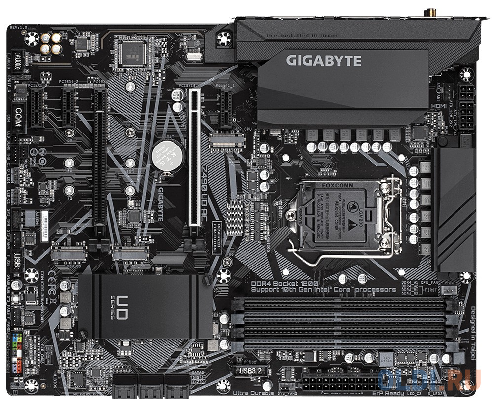 

Материнская плата GigaByte Z490 UD AC Socket 1200 Z490 4xDDR4 2xPCI-E 16x 3xPCI-E 1x 6 ATX Retail
