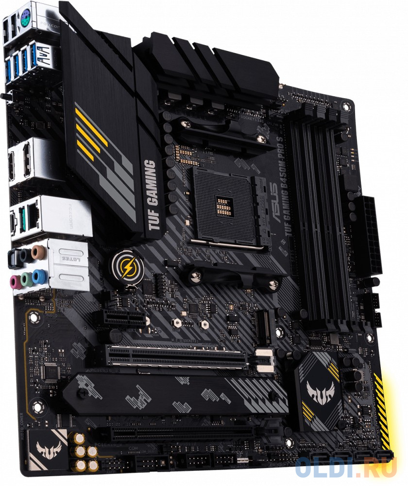 Материнская плата ASUS TUF GAMING B450M-PRO S Socket AM4 AMD B450 4xDDR4 2xPCI-E 16x 1xPCI-E 1x 4 mATX Retail фото