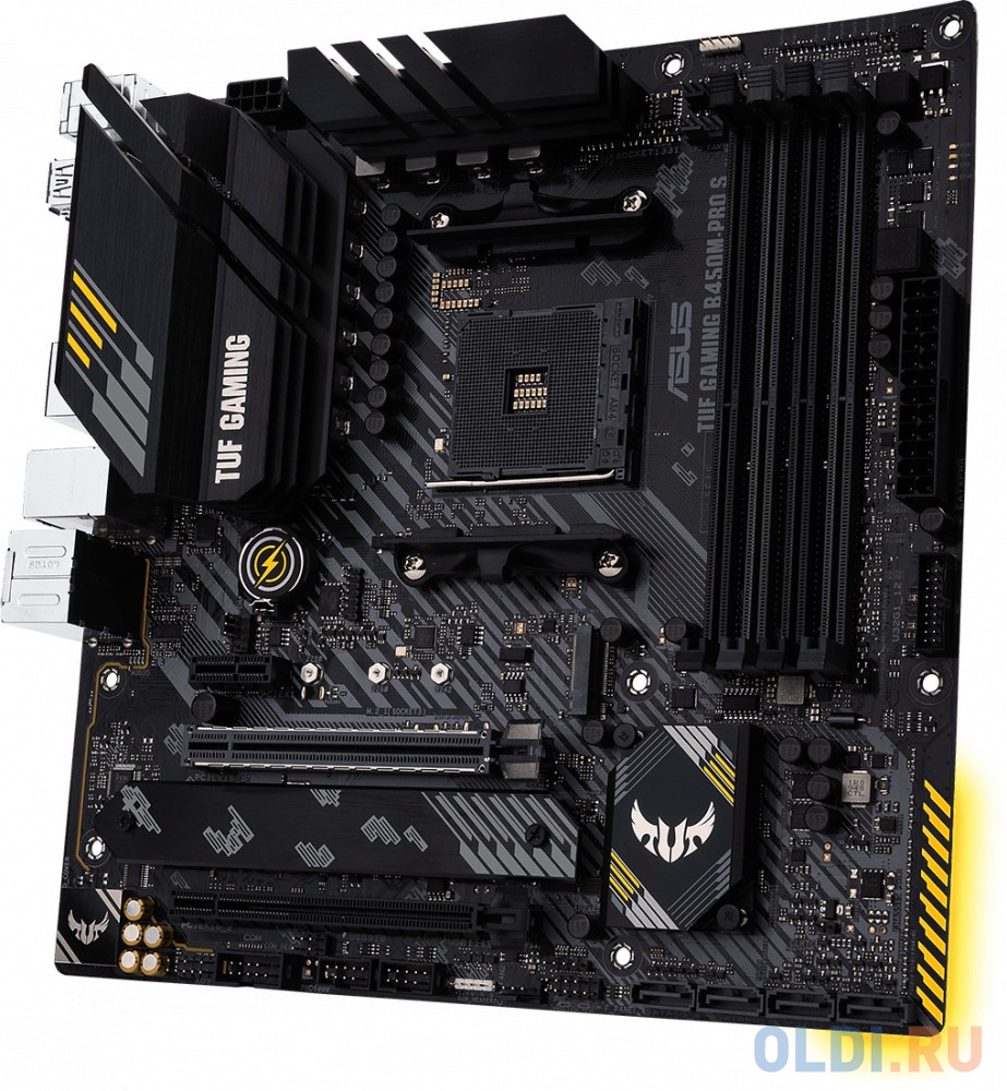 Материнская плата ASUS TUF GAMING B450M-PRO S Socket AM4 AMD B450 4xDDR4 2xPCI-E 16x 1xPCI-E 1x 4 mATX Retail фото