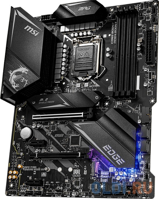 Материнская плата MSI MPG Z490 GAMING EDGE WIFI Soc-1200 Intel Z490 4xDDR4 ATX AC`97 8ch(7.1) 2.5Gg RAID+HDMI+DP фото