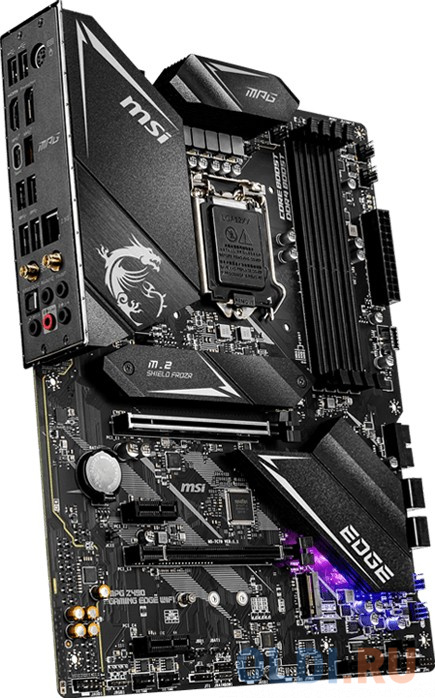 Материнская плата MSI MPG Z490 GAMING EDGE WIFI Soc-1200 Intel Z490 4xDDR4 ATX AC`97 8ch(7.1) 2.5Gg RAID+HDMI+DP фото