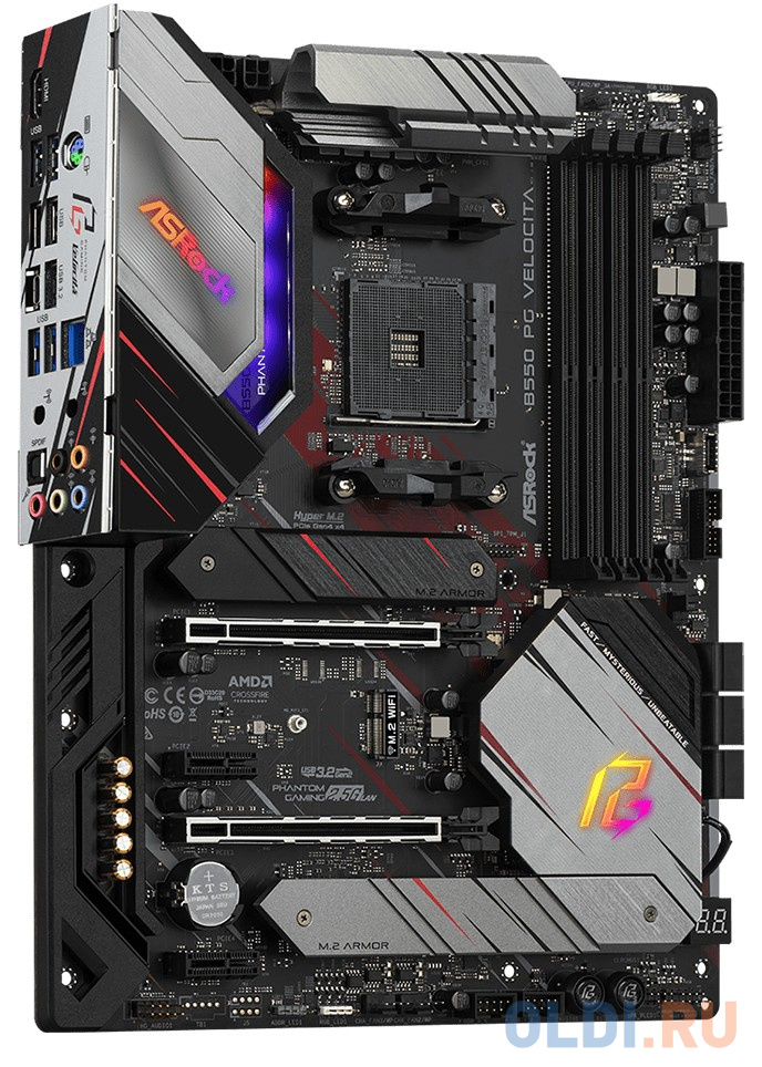 Материнская плата ASRock B550 PG VELOCITA Socket AM4 AMD B550 4xDDR4 2xPCI-E 16x 2xPCI-E 1x 6 ATX Retail фото