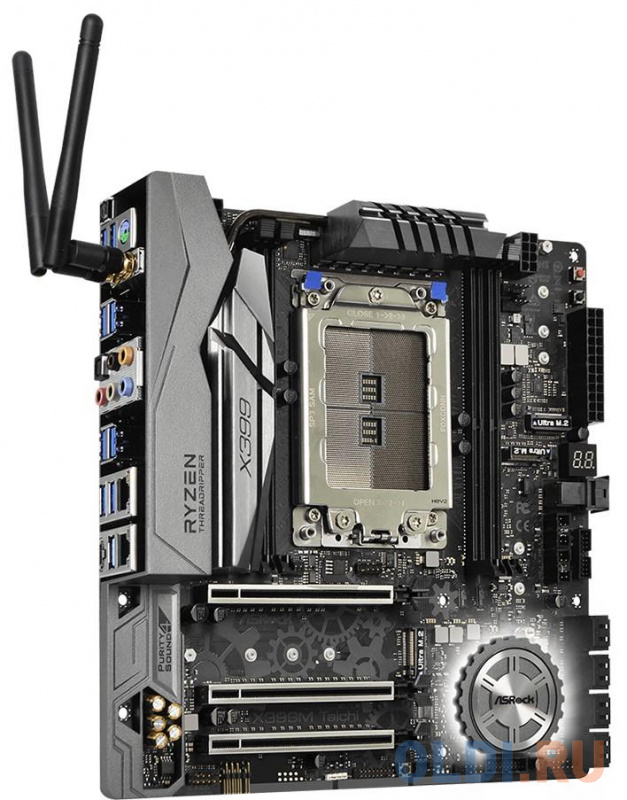 Материнская плата ASRock X399M TAICHI Socket TR4 AMD X399 4xDDR4 3xPCI-E 16x 8 mATX Retail фото