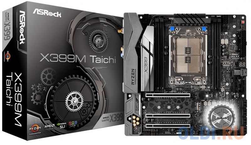Материнская плата ASRock X399M TAICHI Socket TR4 AMD X399 4xDDR4 3xPCI-E 16x 8 mATX Retail фото