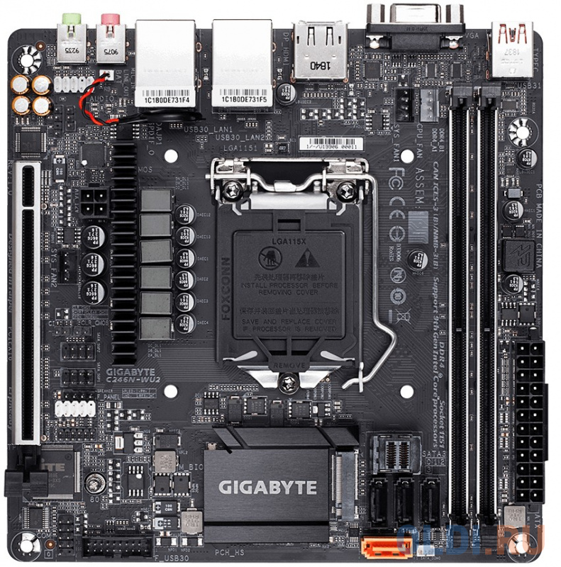 

Материнская плата GigaByte C246N-WU2 Socket 1151 v2 Intel C246 2xDDR4 1xPCI-E 16x 4 mini-ITX Retail