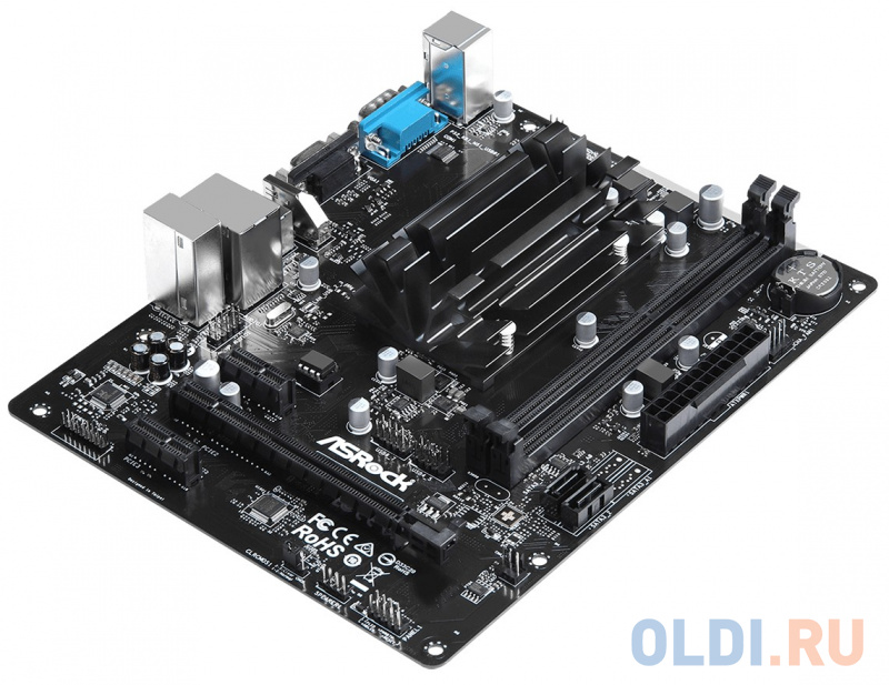 Материнская плата ASRock QC6000M с процессором AMD 2xDDR3 1xPCI-E 16x 2xPCI-E 1x 2 mATX Retail фото