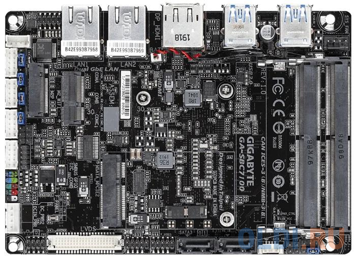 

GA-SBC7100, Intel® Core™ i3-7100U (2.4 GHz), 2xDDR4-2133 SO-DIMM, HDMI+DP+LVDS, 2xSATA3, 1xMSATA, 1xM.2, 2 Ch Audio, 2xGLan, (0+4)xUSB2.0, (4+0)xUSB3.1, SBC, RTL {}