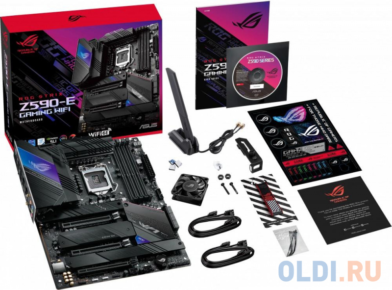 Материнская плата ASUS ROG STRIX Z590-E GAMING WIFI Socket 1200 Z590 4xDDR4 3xPCI-E 16x 6 ATX Retail фото