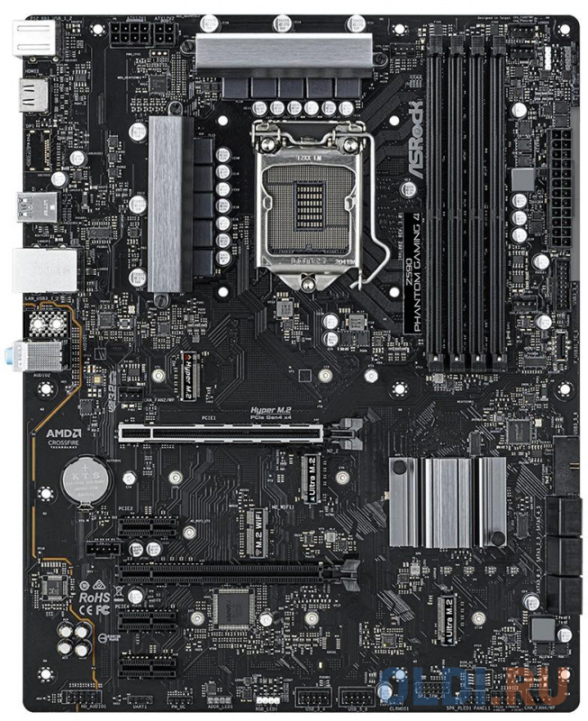 

Материнская плата ASRock Z590 PHANTOM GAMING 4 Socket 1200 Z590 4xDDR4 2xPCI-E 16x 3xPCI-E 1x 6 ATX Retail