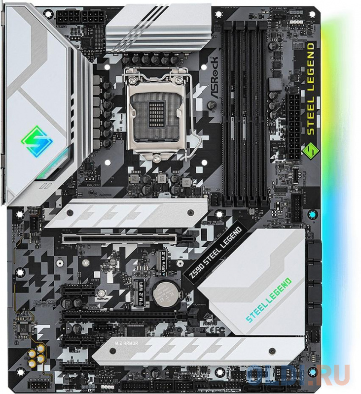 

Материнская плата ASRock Z590 STEEL LEGEND Socket 1200 Z590 4xDDR4 2xPCI-E 16x 3xPCI-E 1x 6 ATX Retail