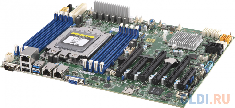Плата материнская SuperMicro MB Single AMD EPYC 7000-Series/Up to 1TB Registered ECC/3 PCI-E 3.0 x16, 3 PCI-E 3.0 x8/8 SATA 3.0/1 M.2/Dual LAN Ports/IPMI от OLDI
