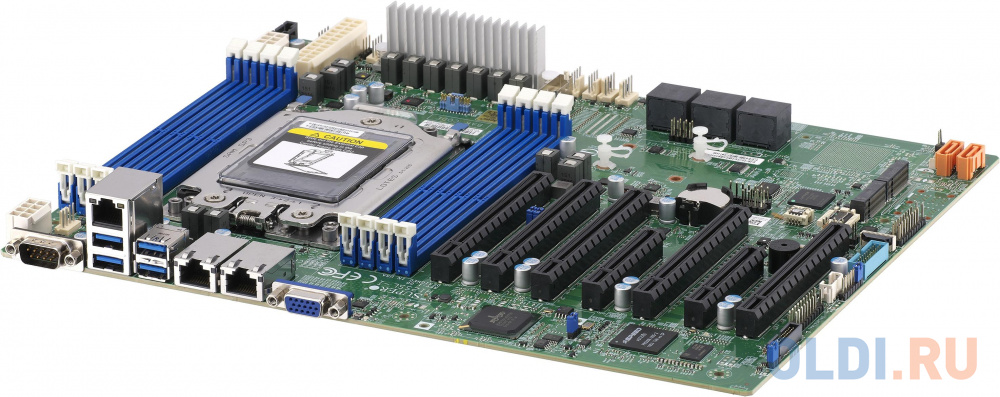 Материнская плата SuperMicro MBD-H12SSL-I-B Intelligent Platform Management Interface, Single AMD EPYC™ 7003/7002 Series Processor,2TB Registered ECC DDR4 3200MHz SDRAM in 8 DIMMs,5 PCI-E 4.0 x16,2 PCI-E 4.0 x8,8 SATA3, 2 M.2 - фото 2