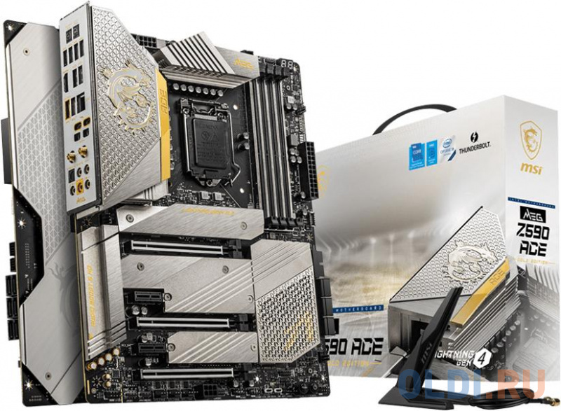MEG Z590 ACE GOLD EDITION MS-7D04\\MEG Z590 ACE GOLD EDITION\\601-7D04-030,21\\801-7D04-009\\MEG Z590ACE GOLD EDITION,Z590,LGA1200,4DDR4,3PCI-Ex16,2PC фото