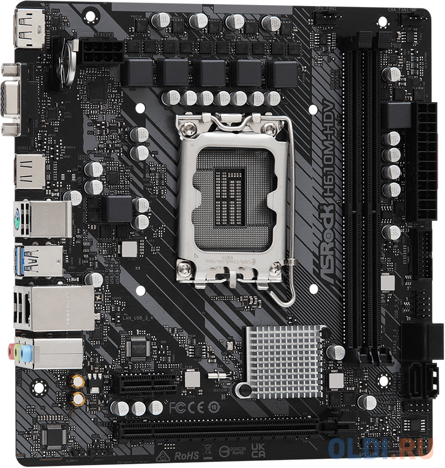 Материнская плата ASRock H610M-HDV фото