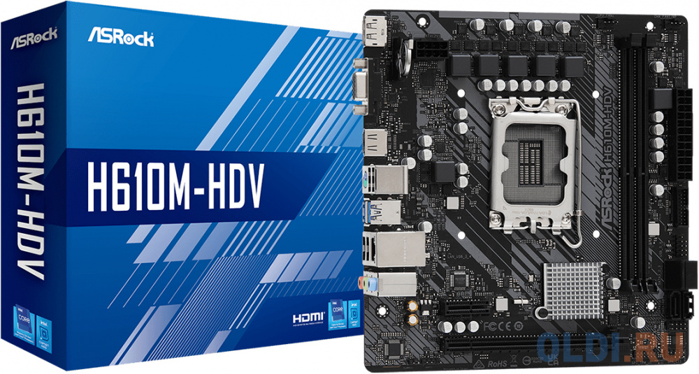 Материнская плата ASRock H610M-HDV фото