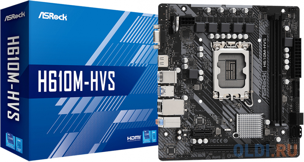 Материнская плата ASRock H610M-HVS фото