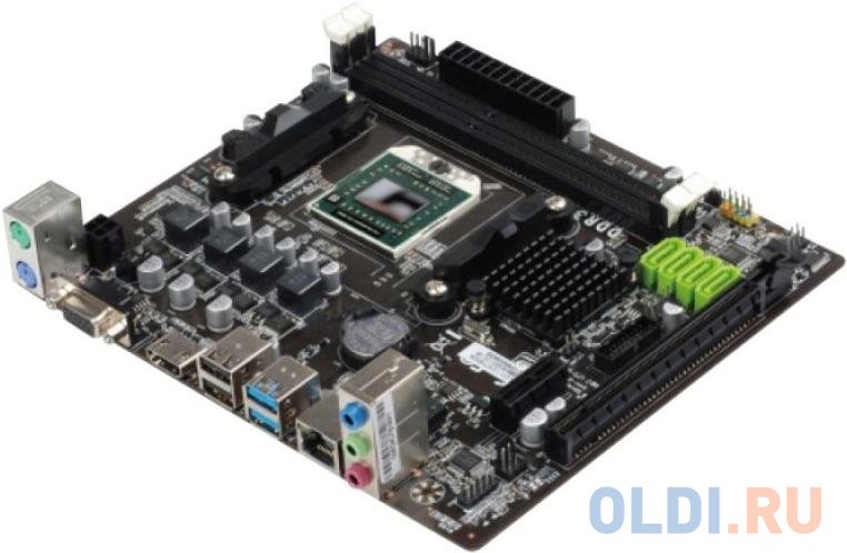 A88DA with A6-4400M Socket FS1, AMD A88, 2xDDR3-1600, D-SUB, HDMI, 1xPCI-Ex16x, 1xPCI, 4xSATA3, 6 Ch Audio, Lan, 2xUSB3.0, 6xUSB2.0, 2xPS/2, mATX, {20 фото