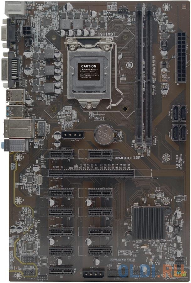 AFB250-BTC12EX RTL Motherboard Intel B250 LGA1151, BTC Version, Dual Channel DDR4,10/100M onboard, ATX (783767)