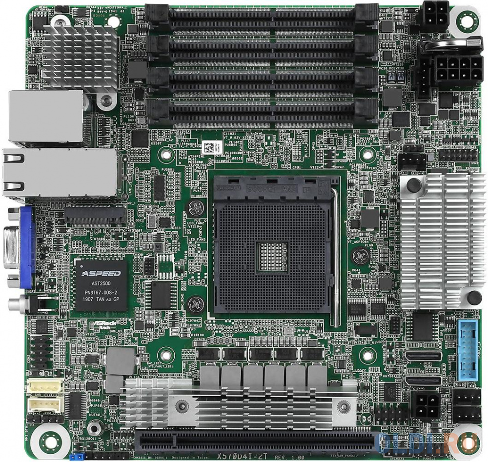 X570D4I-2T SERVER MB/Socket AM4 (Cooler CPU 11xx), X570, 4xSO-DDR4 (up to 32GB), ASPEED AST2500, PCIex16*1, 2x10Gblan, 8 x SATA3, mini-ITX (931352) {20} от OLDI