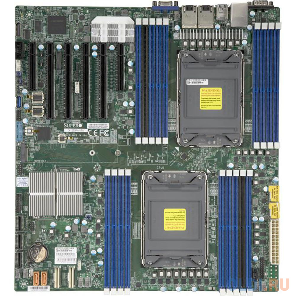 Материнская плата MBD-X12DPI-N6-B 3rd Gen Intel® Xeon® Scalable processors Dual Socket LGA-4189 (Socket P+) supported, CPU TDP supports Up to 270W TDP