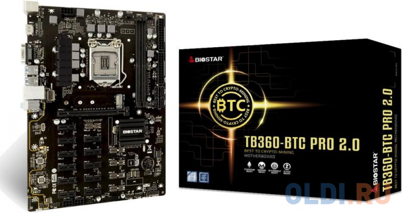 TB360-BTC Pro 2.0/3.0, Socket 1151, Intel®B360, 2xDDR4-2666, D-SUB+HDMI, 1xPCI-Ex16, 11xPCI-E16x1, 4xSATA3, 1xM.2, 8 Ch Audio, GLan, (2+4)xUSB2.0, (4+ фото
