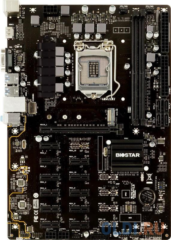 TB360-BTC Pro 2.0/3.0, Socket 1151, Intel®B360, 2xDDR4-2666, D-SUB+HDMI, 1xPCI-Ex16, 11xPCI-E16x1, 4xSATA3, 1xM.2, 8 Ch Audio, GLan, (2+4)xUSB2.0, (4+ фото
