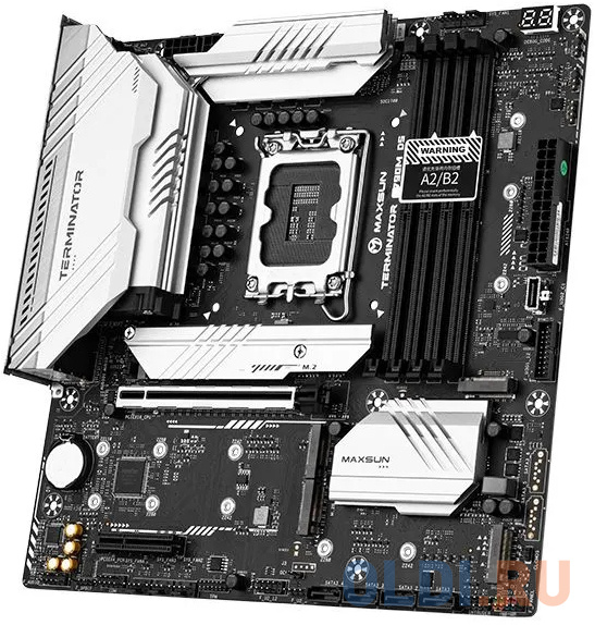 Материнская плата Maxsun <MS-Terminator Z790M D5> LGA1700 <Z790> 1*PCIEx16, 1*PCIEx4, 5*M.2 , 4*SATA3, HDMI+DP, mATX, 4*DDR5 asus pro h610t csm lga1700 h610 2 ddr5 dp hdmi 2 sata 6 0 m 2 usb 3 2 usb 2 0 mitx 90mb1g60 m0eayc