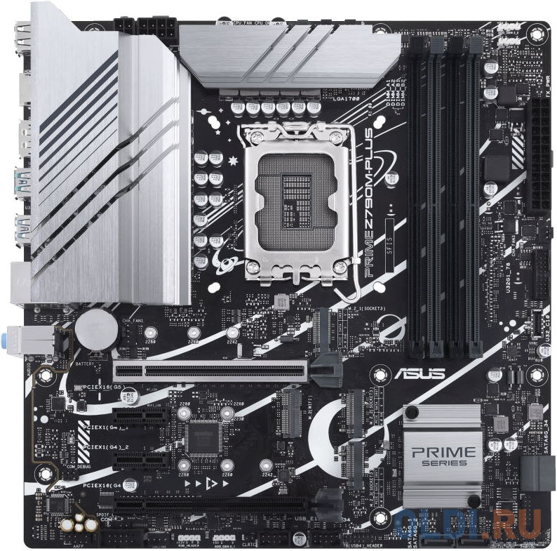 Материнская плата ASUS PRIME Z790M-PLUS asus prime h610m k argb lga1700 h610 2 ddr5 vga hdmi 4 sata 6 m 2 usb 3 2 usb 2 0 matx 90mb1g90 m0eay0