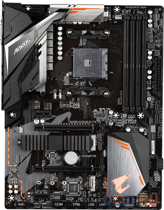 Материнская плата GigaByte B450 AORUS ELITE V2 1.2 материнская плата asrock a520 aorus elite socket am4 amd a520 4xddr4 2xpci e 16x 3xpci e 1x 4 atx retail