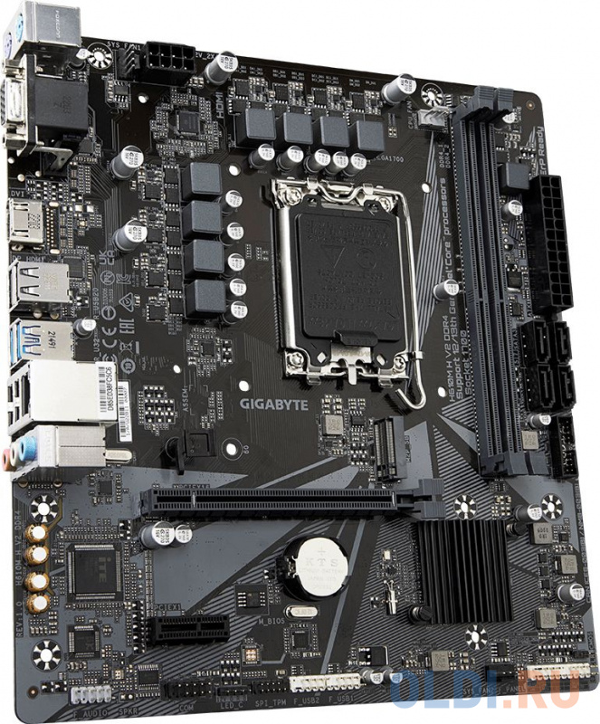 Материнская плата Gigabyte H610M H V2 DDR4 Soc-1700 Intel H610 2xDDR4 mATX AC`97 8ch(7.1) GbLAN+VGA+HDMI фото