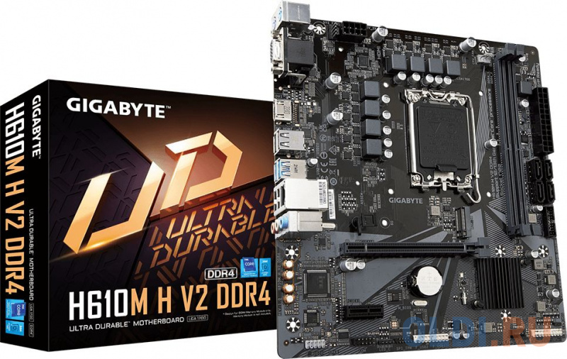 Материнская плата Gigabyte H610M H V2 DDR4 Soc-1700 Intel H610 2xDDR4 mATX AC`97 8ch(7.1) GbLAN+VGA+HDMI фото