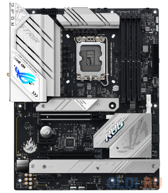 Материнская плата Asus ROG STRIX B760-A GAMING WIFI D4 Soc-1700 Intel B760 4xDDR4 ATX AC`97 8ch(7.1) 2.5Gg RAID+HDMI+DP материнская плата msi mag b760 tomahawk wifi
