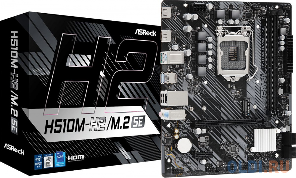   Asrock H510M-H2/M.2 SE Soc-1200 Intel H470 2xDDR4 mATX AC`97 8ch(7.1) GbLAN+HDMI