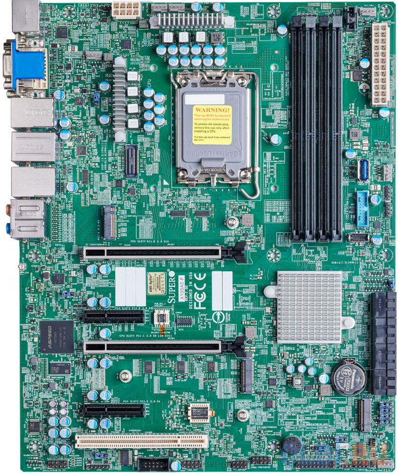 Supermicro Motherboard MBD-X13SAE-F-B W680 LGA1700 No Memory 12th Generation Intel  Core  i3/i5/i7/i9 Processors, Single Socket LGA-1700 supported, CP