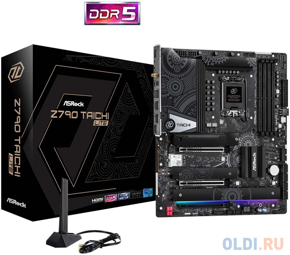 ASROCK Z790 TAICHI, LGA1700, Z790, 4*DDR5, 8*SATA, 6*M.2, 12*USB 3.2, 6*USB 2.0, Type-C, 2*PCIx16, 1*PCIx1, 1*M.2 (Key E), ATX - Z790 TAICHI