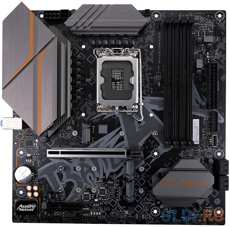 

Материнская плата Colorful BATTLE-AX Z790M-PLUS D5 V20 Z790 LGA1700 4xDDR5 2xPCIEx16 1xPCIEx4 3xM.2 2xTypeC 1xUSB3.2Gen2 3xUSB3.2Gen1 5xUSB2.0 6xSATA3