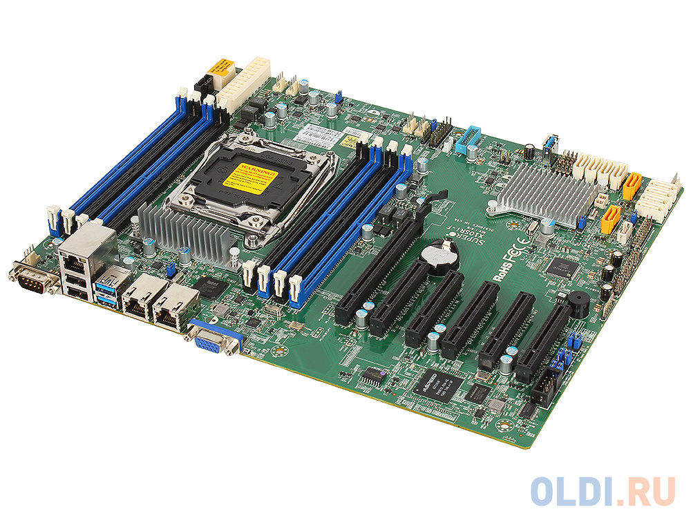 Мат плата Supermicro MBD-X10SRI-F-O 1xLGA2011-3, C612, Xeon E5-2600v3/E5-1600v3 up to 145W, ATX, 8xDIMM DDR4(up to 256GB RDIMM), 1x PCI-E 3.0x16, 5xPC - фото 1